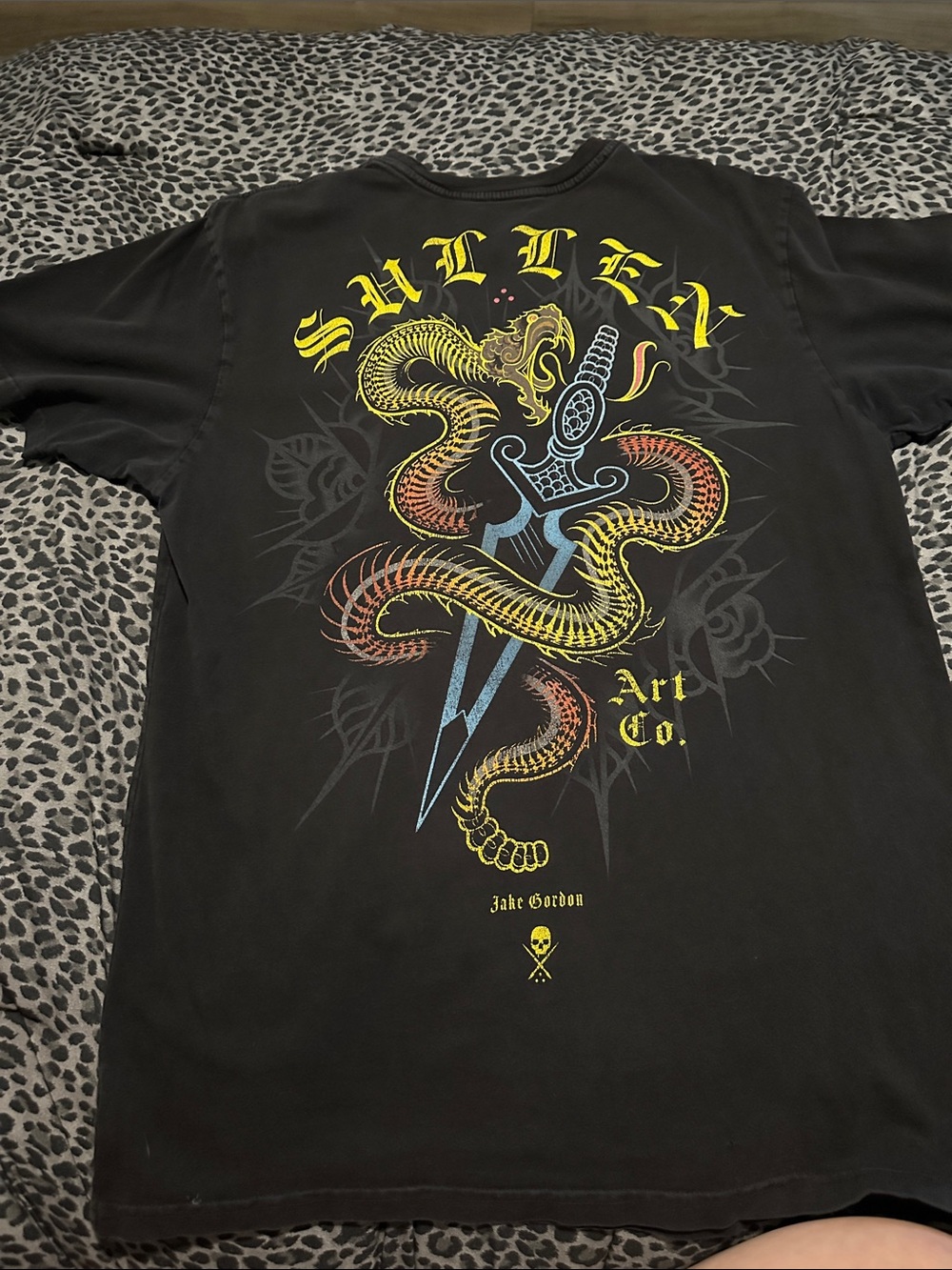 Men’s Sullen Art Co. Black Graphic Snake Dagger Tee